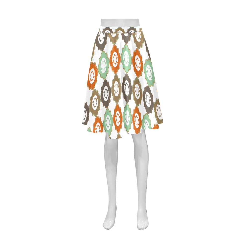 Decorative Quatrefoil Pattern Athena Women's Short Skirt (Model D15)