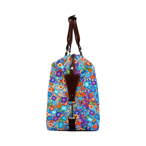 Colorful Shapes Art Print Carnival Classic Travel Bag (Model 1643) Remake