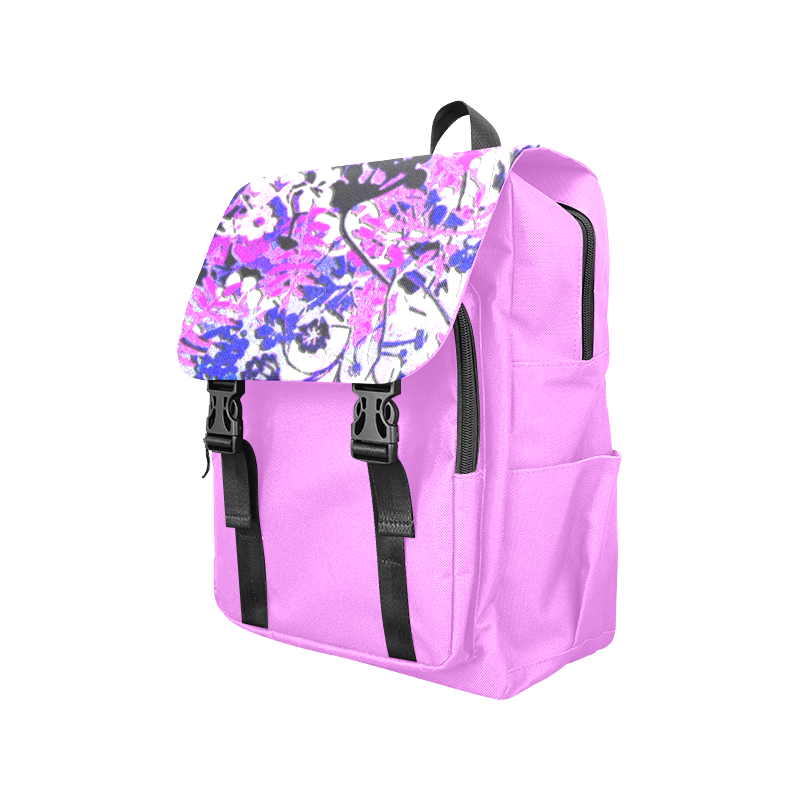 Wacky Retro Floral Abstract Casual Shoulders Backpack (Model 1623)