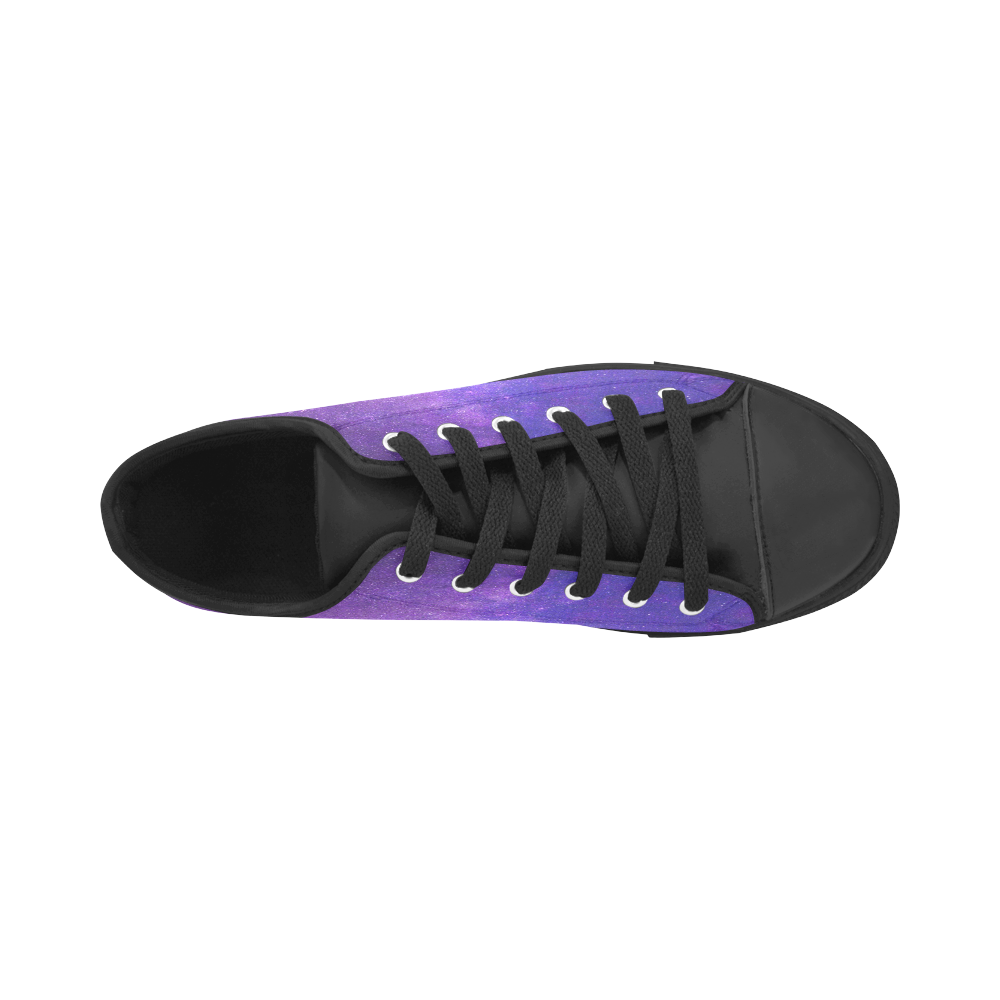 Purple Blue Starry Night Sky Aquila Microfiber Leather Women's Shoes/Large Size (Model 031)