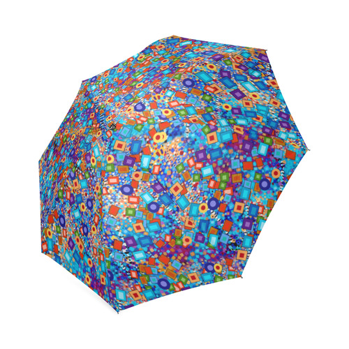 Colorful Shapes Art Print Carnival Foldable Umbrella (Model U01)