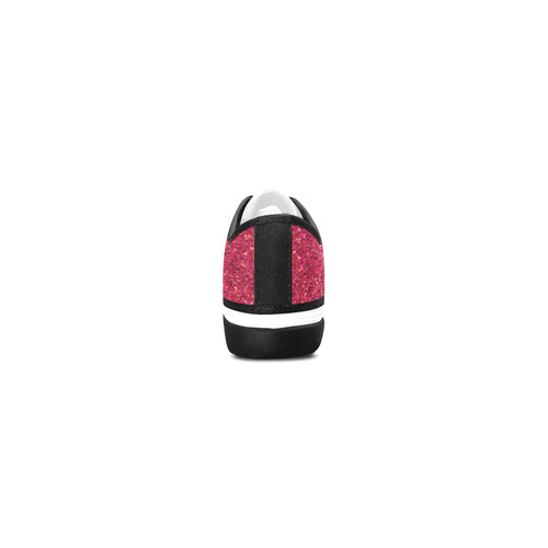 Sparkles Pink Glitter Women's Canvas Zipper Shoes/Large Size (Model 001)