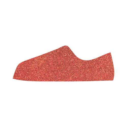 Sparkles Red Glitter Aquila Microfiber Leather Women's Shoes/Large Size (Model 031)