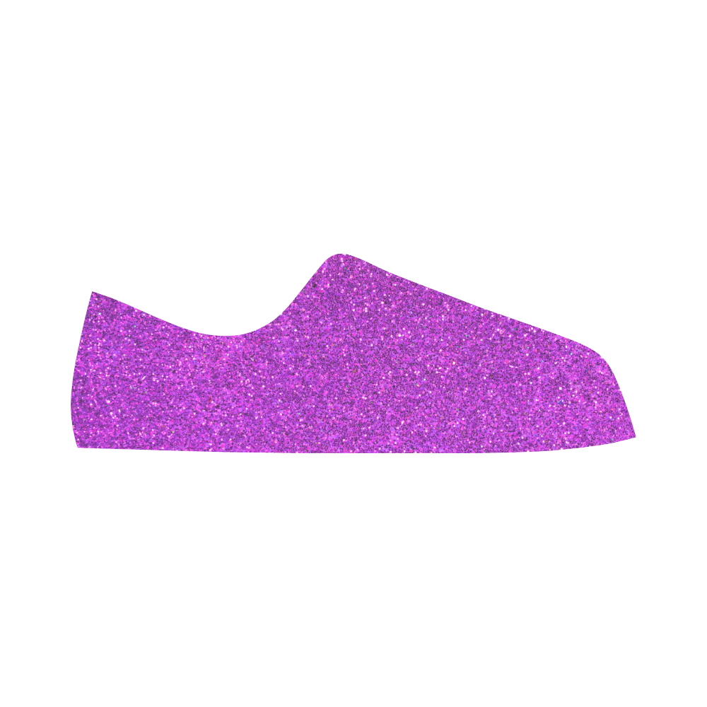 Sparkles Purple Glitter Aquila Microfiber Leather Women's Shoes/Large Size (Model 031)