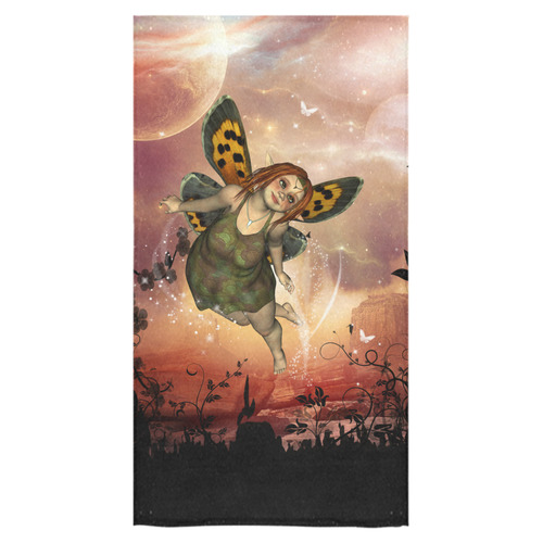 Cute little fairy flying in the night Bath Towel 30"x56"