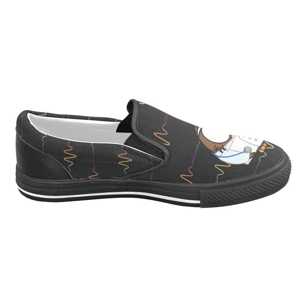 paging new doc owl Women's Unusual Slip-on Canvas Shoes (Model 019)