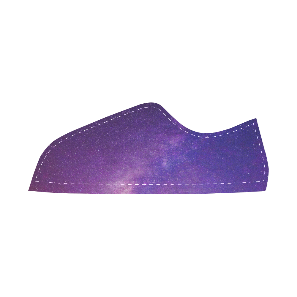 Purple Blue Starry Night Sky Canvas Shoes for Women/Large Size (Model 016)