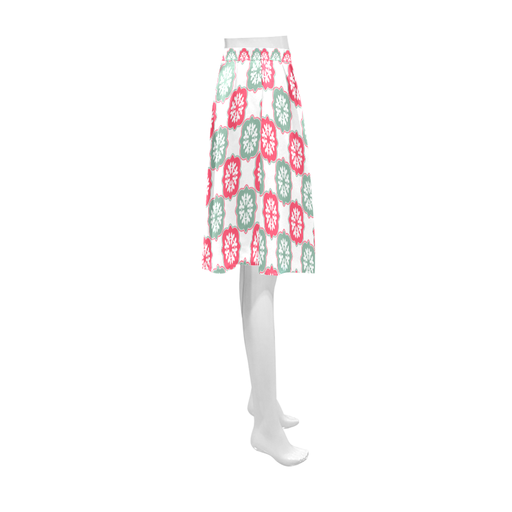 Shabby Chic Decorative Quatrefoil Pattern Athena Women's Short Skirt (Model D15)