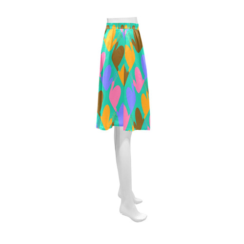 Whimsical Neon Snails Pattern Athena Women's Short Skirt (Model D15)