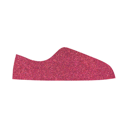 Sparkles Pink Glitter Women's Canvas Zipper Shoes/Large Size (Model 001)