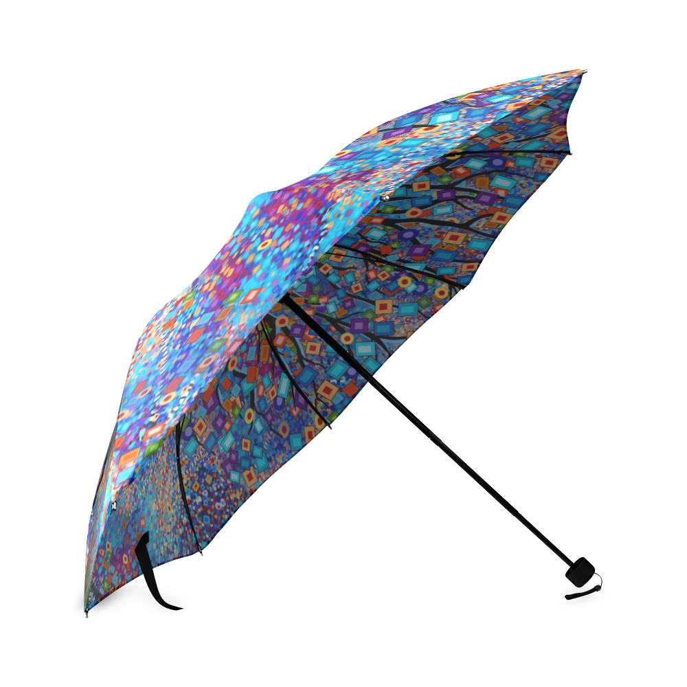Colorful Tree of Life Art Print Pattern Foldable Umbrella (Model U01)