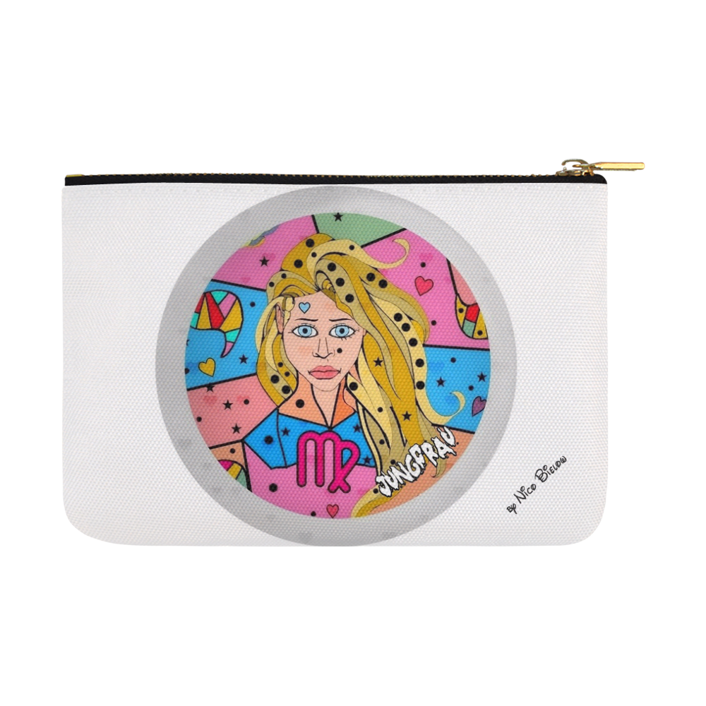 Virgo / Jungfrau Popart Star Sign by Nico Bielow Carry-All Pouch 12.5''x8.5''