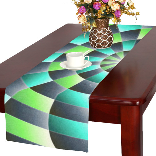 glossy spirals Table Runner 16x72 inch