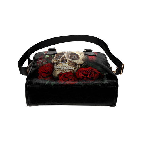 red-rose-skull Shoulder Handbag (Model 1634)