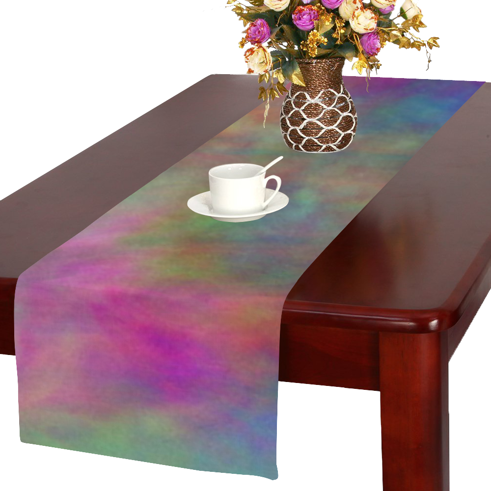 rainbow clouds Table Runner 16x72 inch