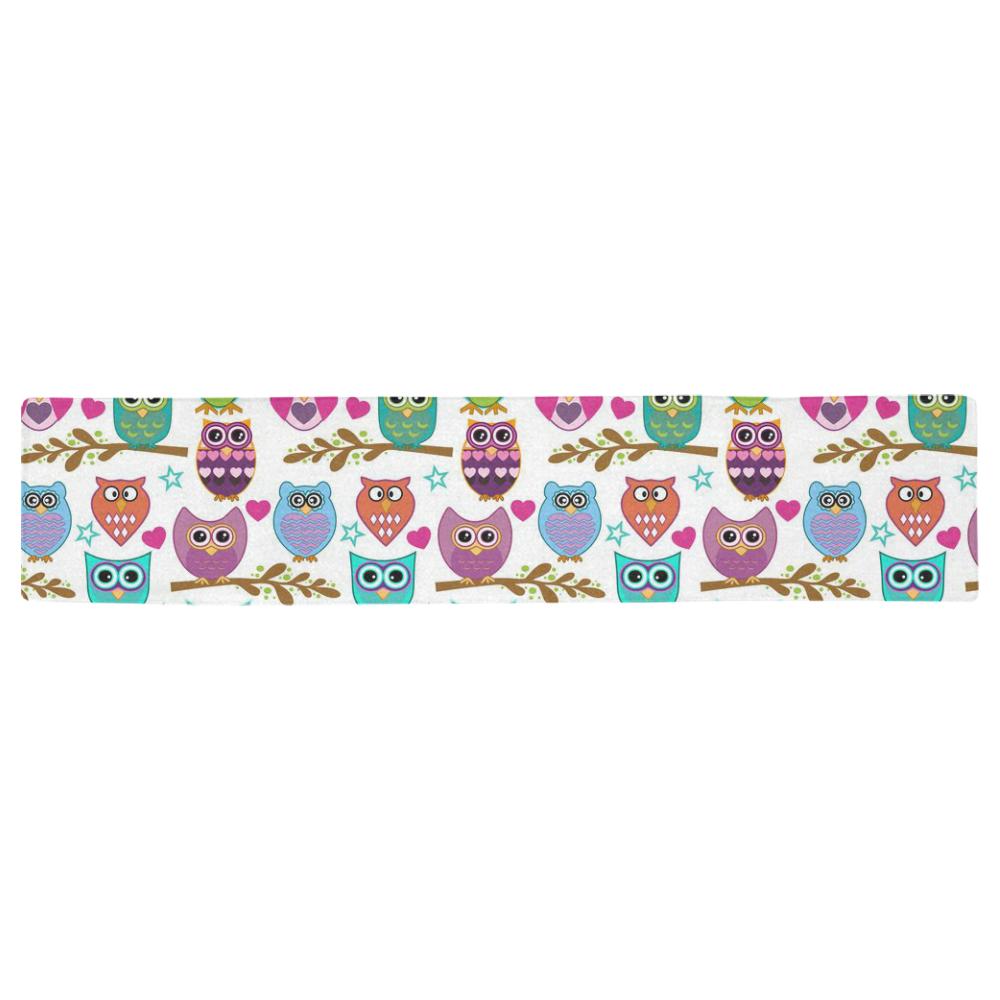 happy owls Table Runner 16x72 inch