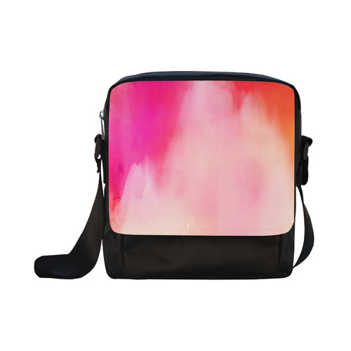 Abstract Watercolor Pink Coral Orange Colorful Springtime Crossbody Nylon Bags (Model 1633)