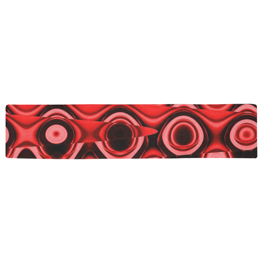 black and red abstract Table Runner 16x72 inch