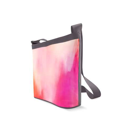 Abstract Watercolor Pink Coral Orange Colorful Springtime Crossbody Bags (Model 1613)