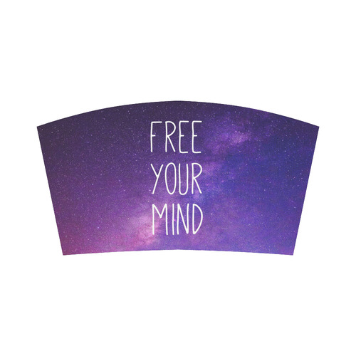 "Free Your Mind" Quote Purple Blue Night Sky Bandeau Top