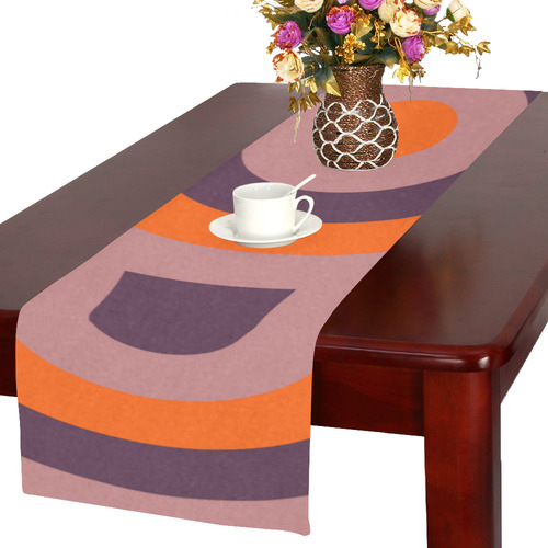 orange and purple abstract Table Runner 16x72 inch