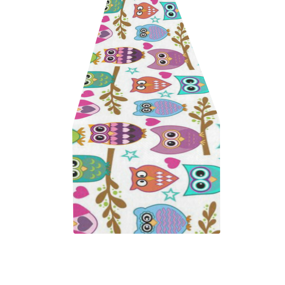 happy owls Table Runner 16x72 inch