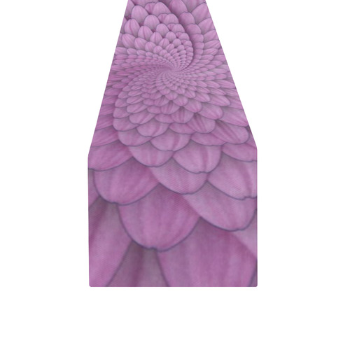 pink flower spiral Table Runner 14x72 inch