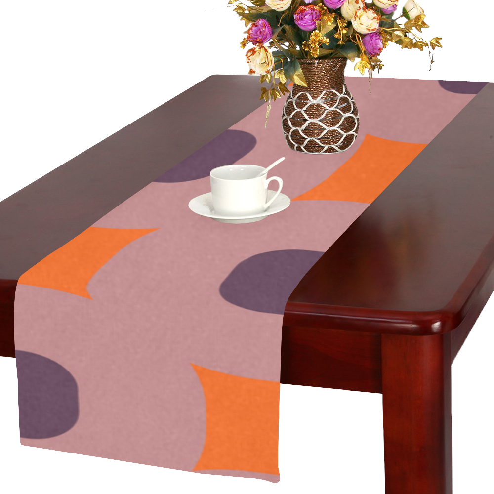 orange purple Table Runner 16x72 inch