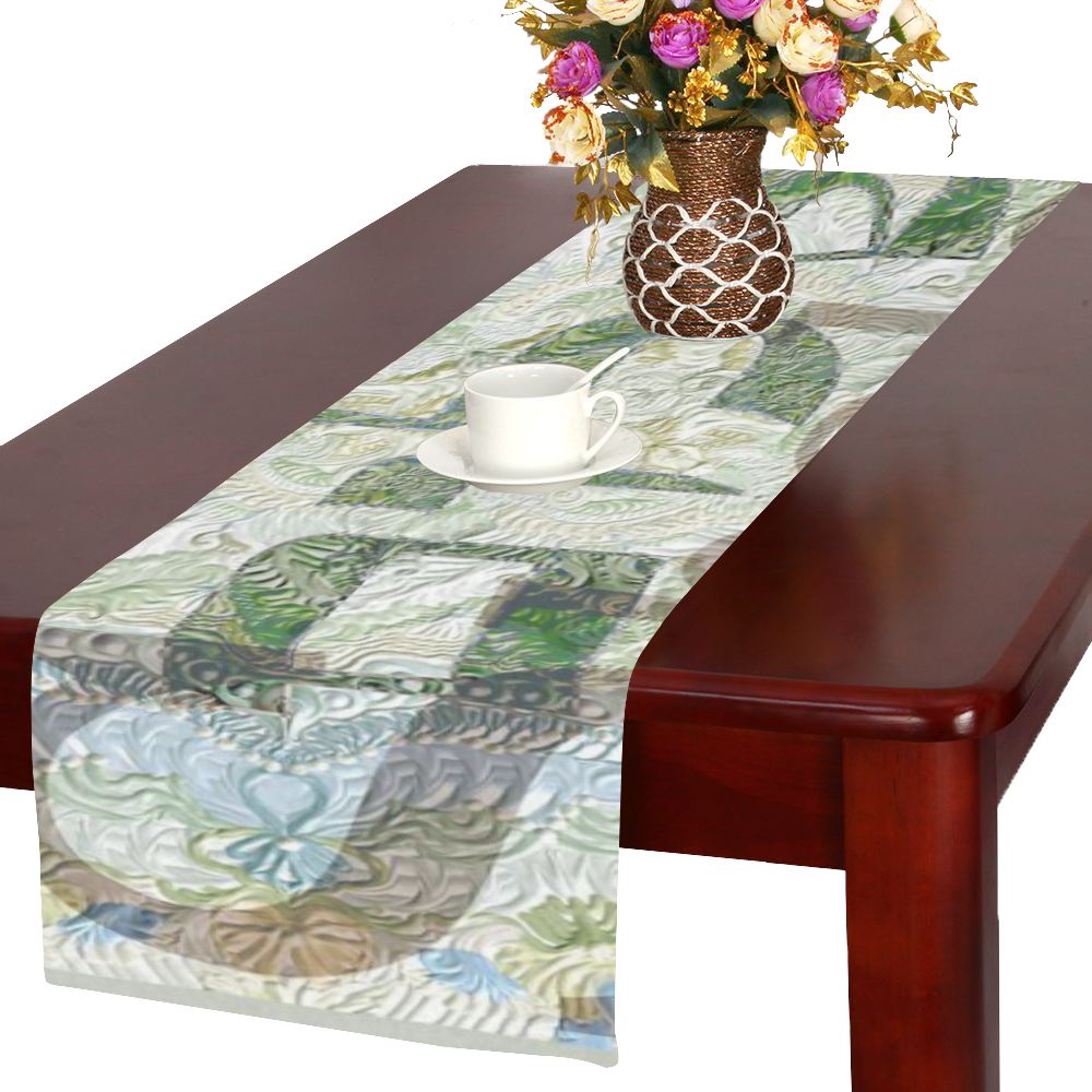 -20X30-   שלום בעברית ובאנגלית-5 Table Runner 16x72 inch