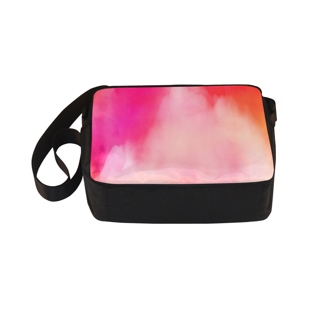 Abstract Watercolor Pink Coral Orange Colorful Springtime Classic Cross-body Nylon Bags (Model 1632)