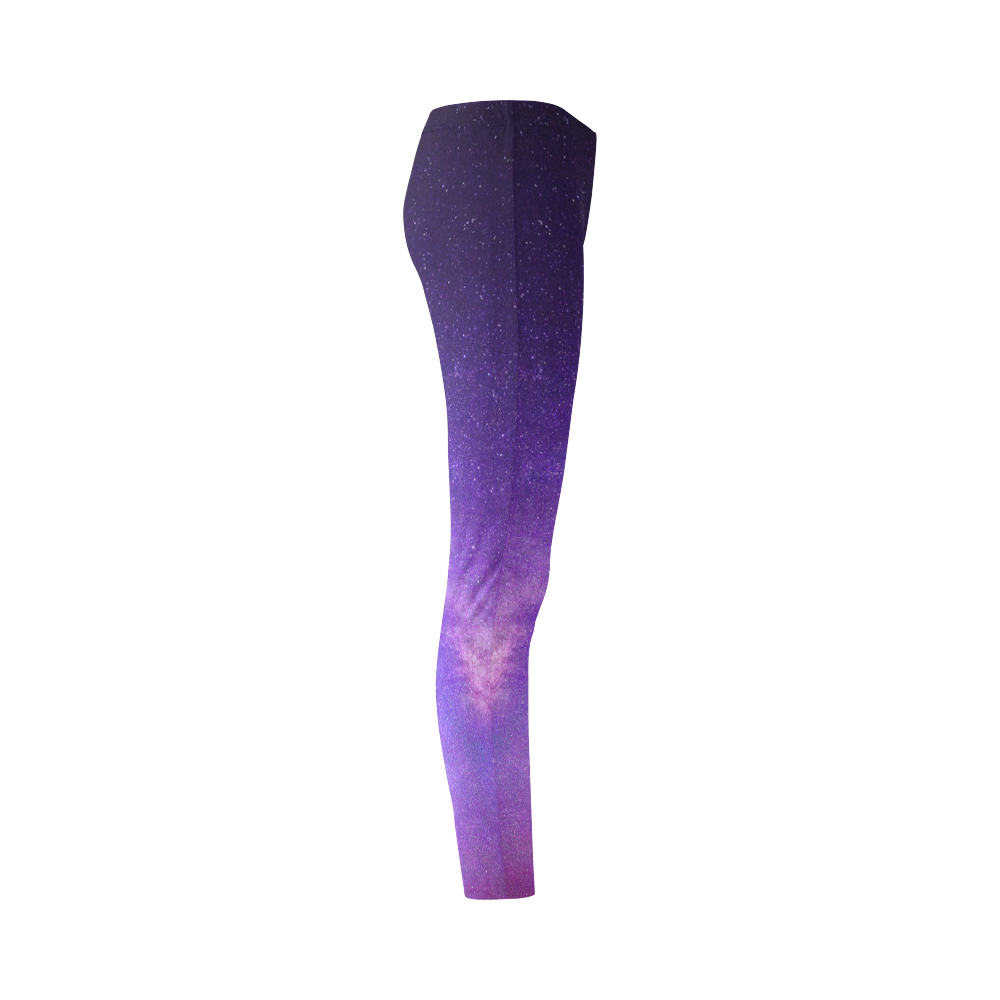Purple Blue Starry Night Sky Cassandra Women's Leggings (Model L01)