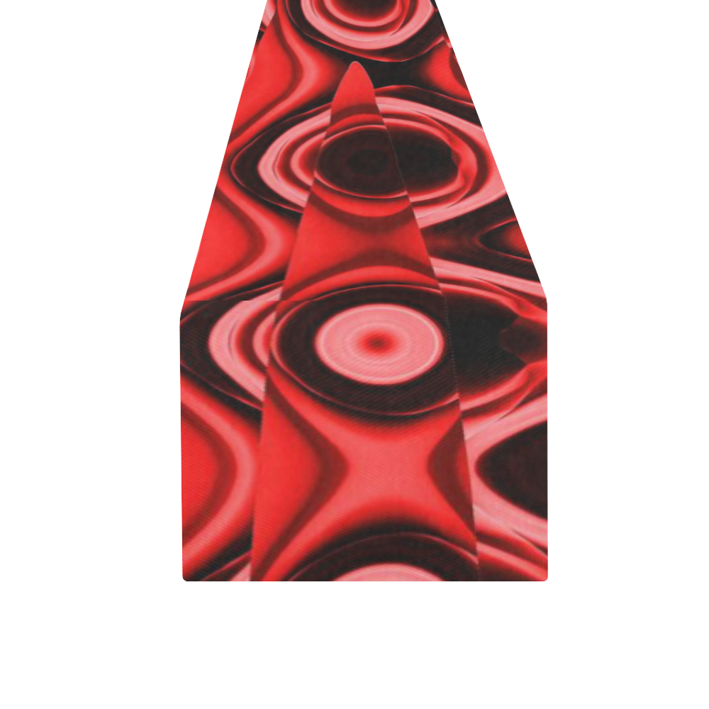 black and red abstract Table Runner 16x72 inch