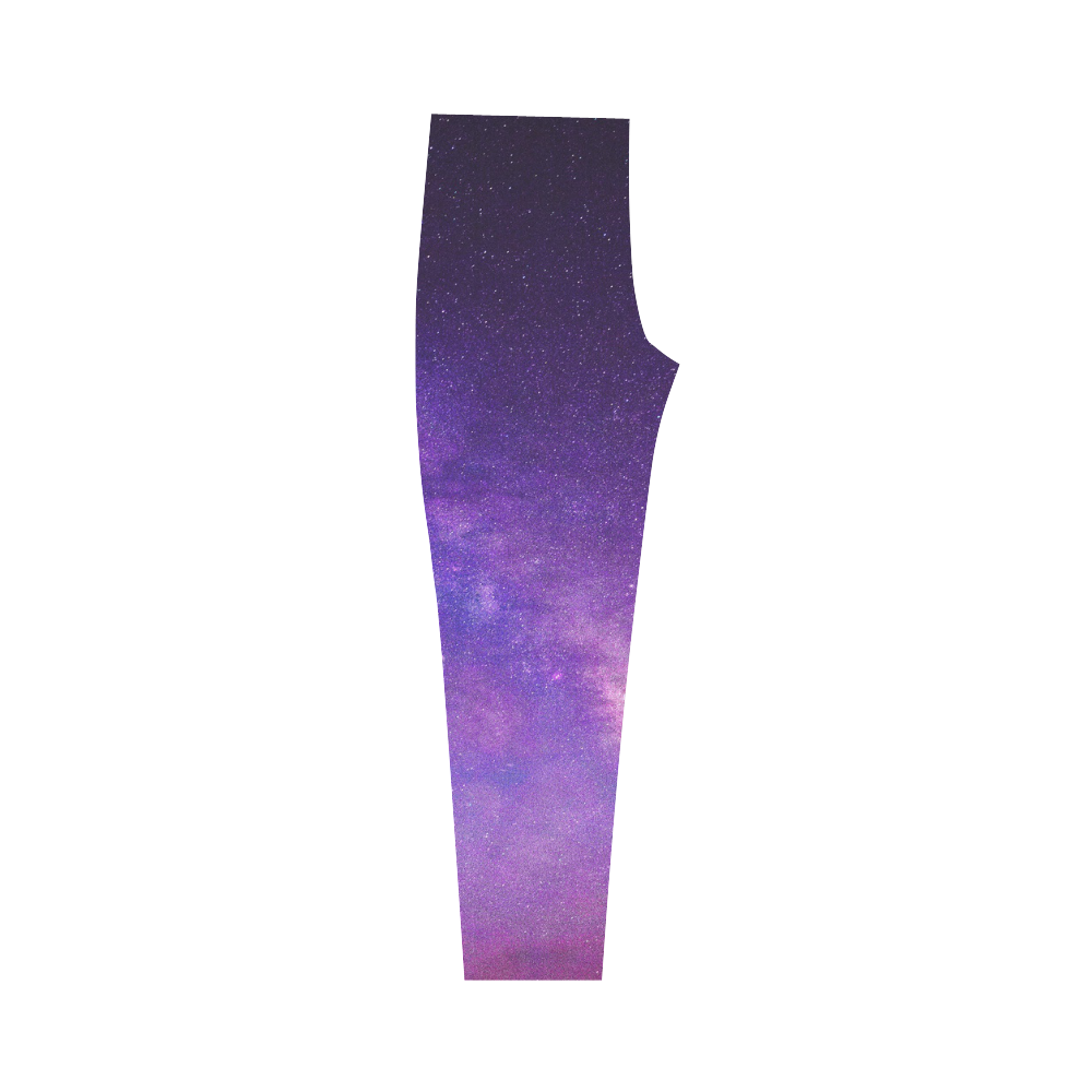 Purple Blue Starry Night Sky Capri Legging (Model L02)