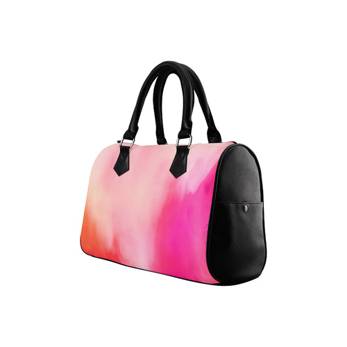 Abstract Watercolor Pink Coral Orange Colorful Springtime Boston Handbag (Model 1621)