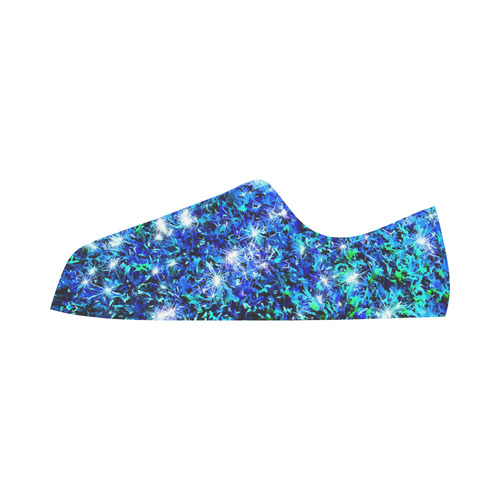 Sparkling Blue - Jera Nour Aquila Microfiber Leather Women's Shoes (Model 031)