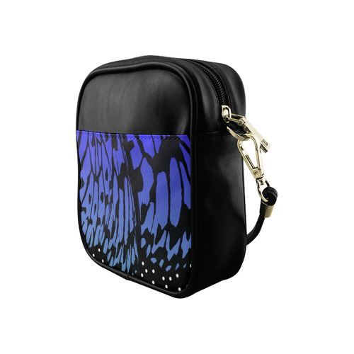 Blue Butterfly Wing Sling Bag (Model 1627)