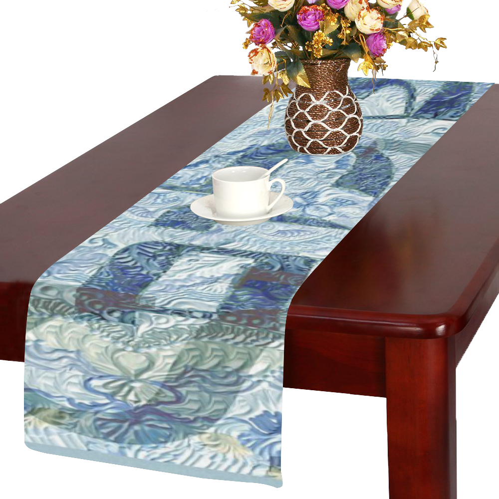 -20X30-   שלום בעברית ובאנגלית-6 Table Runner 14x72 inch