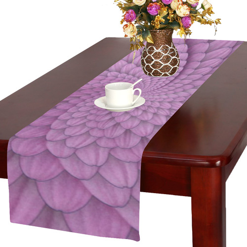 pink flower spiral Table Runner 16x72 inch