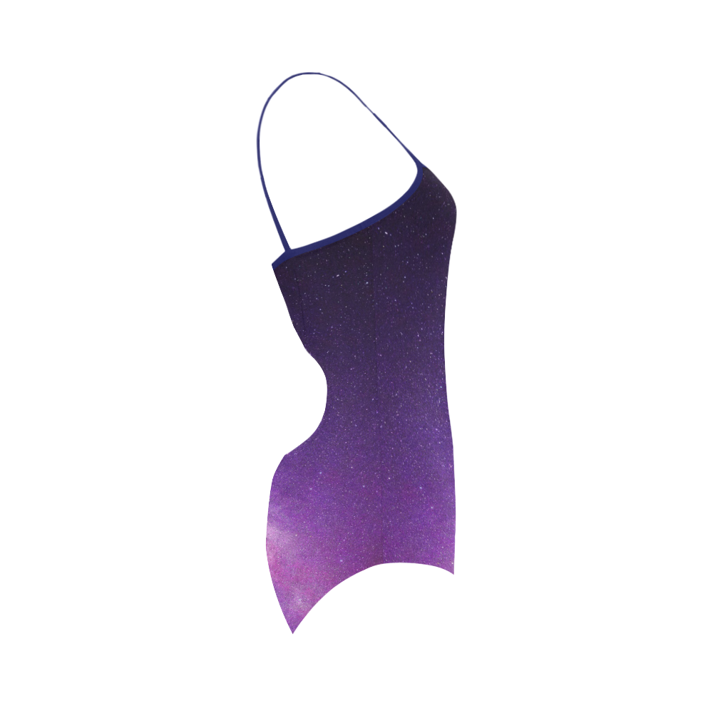 Purple Blue Starry Night Sky Strap Swimsuit ( Model S05)