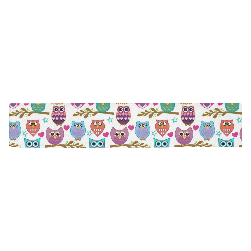 happy owls Table Runner 14x72 inch