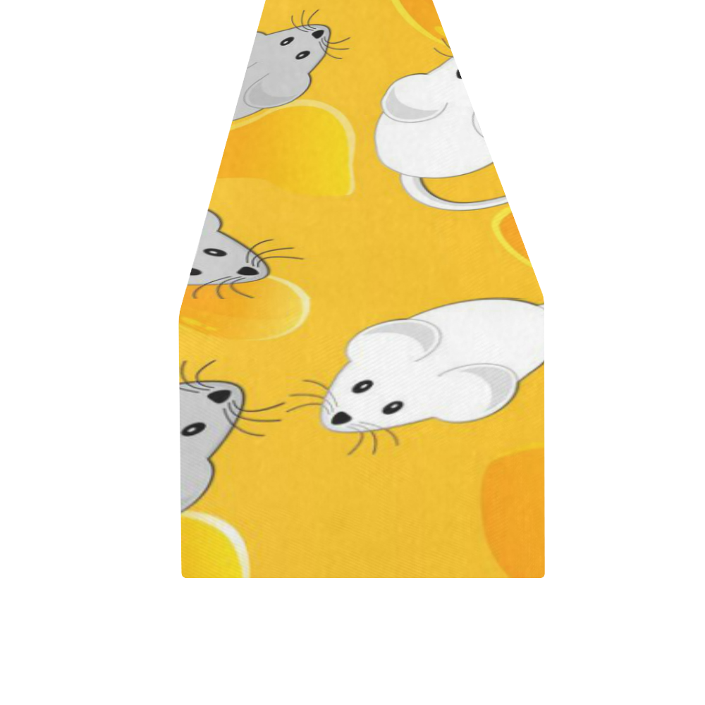 mice on cheese Table Runner 16x72 inch