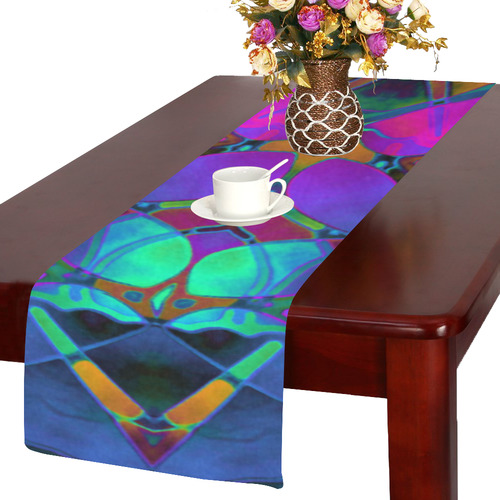 Floral Fractal Art G308 Table Runner 14x72 inch