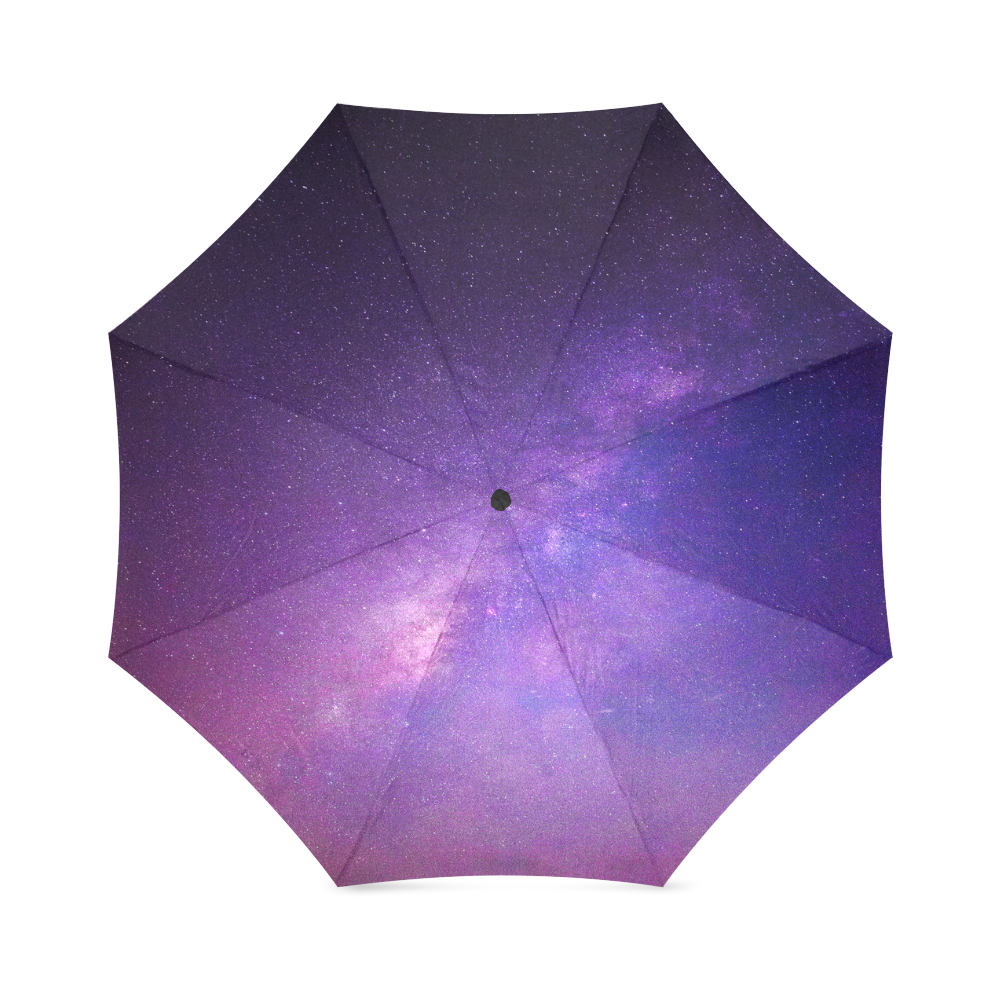 Purple Blue Starry Night Sky Foldable Umbrella (Model U01)