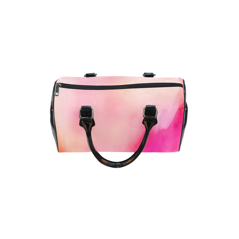 Abstract Watercolor Pink Coral Orange Colorful Springtime Boston Handbag (Model 1621)