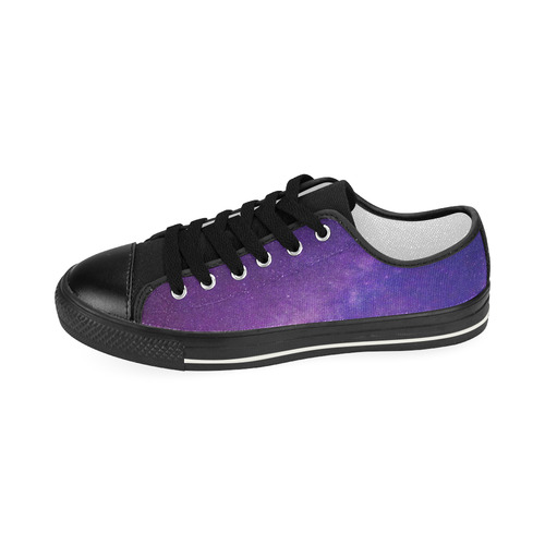 Purple Blue Starry Night Sky Women's Classic Canvas Shoes (Model 018)
