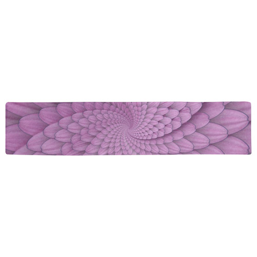 pink flower spiral Table Runner 16x72 inch