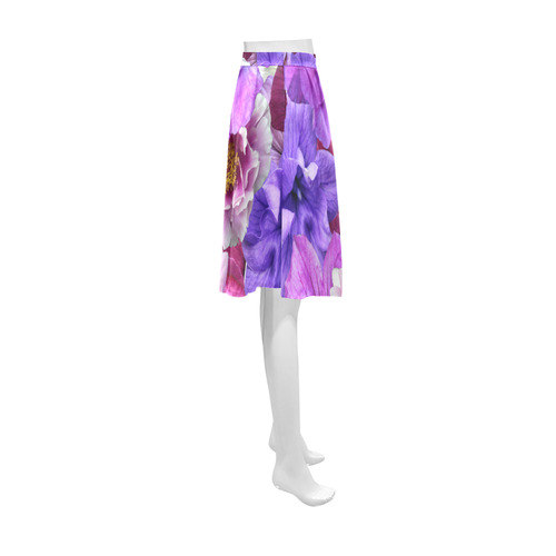 Purple flowers_ Gloria Sanchez1 Athena Women's Short Skirt (Model D15)
