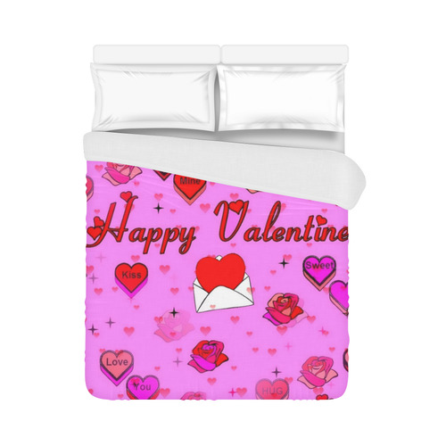 Happy Valentines by Popart Lover Duvet Cover 86"x70" ( All-over-print)