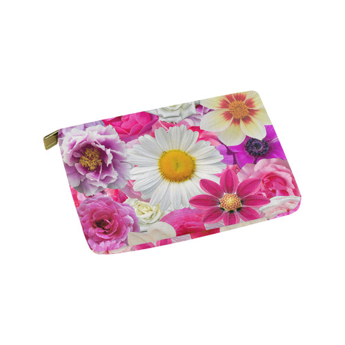 Pink flowers_ Gloria Sanchez1 Carry-All Pouch 9.5''x6''