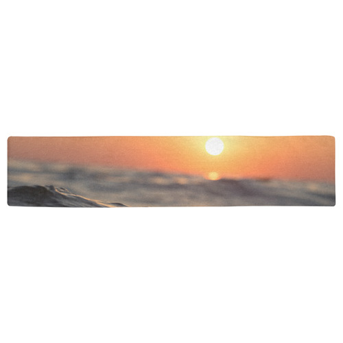 Beach Sunrise Dawn Waves Table Runner 16x72 inch